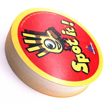 Load image into Gallery viewer, spot it and dobble card game table Board Game For Dobbles Kids Spot Cards It Go Camping Metal Tin Box SHALOM HALLOWEEN toys
