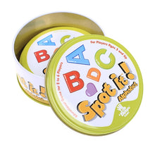 Load image into Gallery viewer, spot it and dobble card game table Board Game For Dobbles Kids Spot Cards It Go Camping Metal Tin Box SHALOM HALLOWEEN toys
