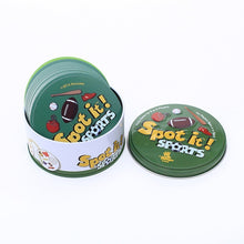Load image into Gallery viewer, spot it and dobble card game table Board Game For Dobbles Kids Spot Cards It Go Camping Metal Tin Box SHALOM HALLOWEEN toys
