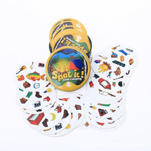 Load image into Gallery viewer, spot it and dobble card game table Board Game For Dobbles Kids Spot Cards It Go Camping Metal Tin Box SHALOM HALLOWEEN toys
